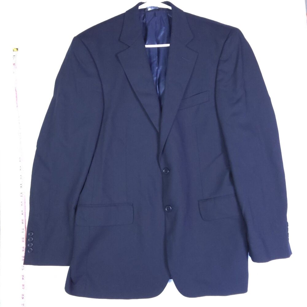 Vito Rufolo Men’s Blazer 38R Navy Wool Super 100’s Lessona Italy 2-Button